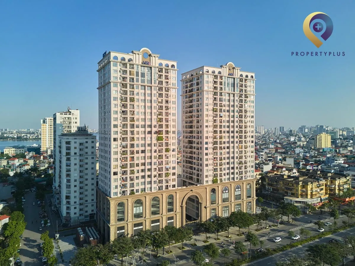Toàn cảnh mặt ngoài tòa nhà HDI Tây Hồ